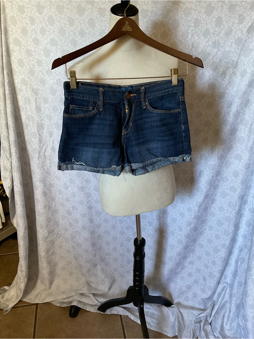 Old Navy Dark Blue Denim Rolled-Hem Shorts
